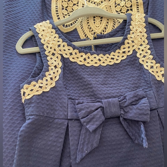 Lilly Pulitzer navy and gold girls dress 3T - Picture 7 of 7